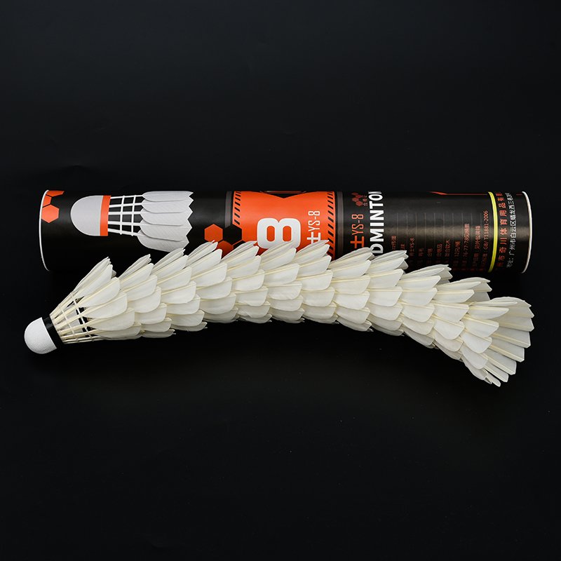 Badminton Shuttlecock oem YS8 Indoor training big board white duck feather super durable badminton shuttlecocks