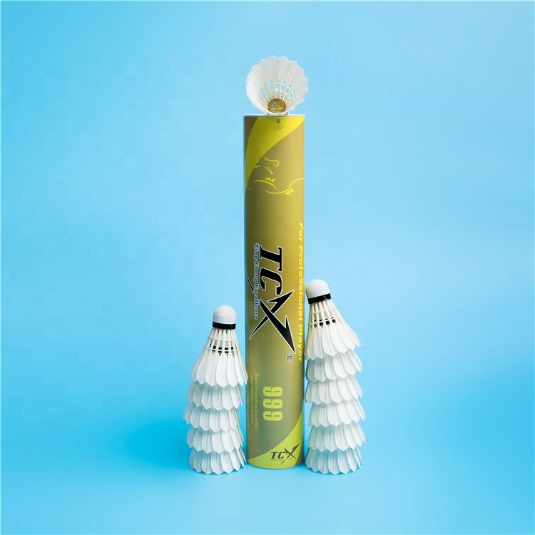 TCX 999 Wholesale Stable Durability Goose Feather Badminton Shuttlecock Suitable for Intermediate / Advanced Badminton Players
