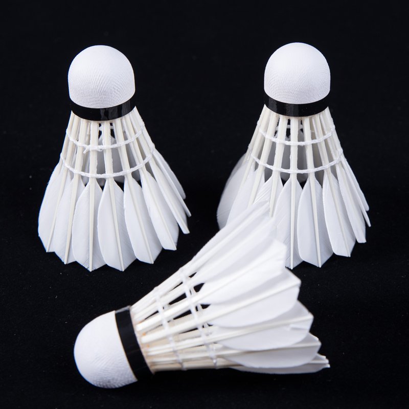 Grade A Goose Feather Badminton Shuttlecock Factory Supply OEM available 2-layer cork shuttlecock for Tournament Training