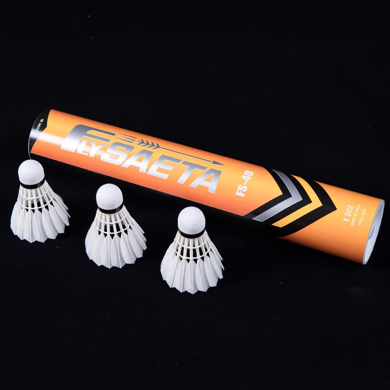 Grade A Goose Feather Badminton Shuttlecock Factory Supply OEM available 2-layer cork shuttlecock for Tournament Training