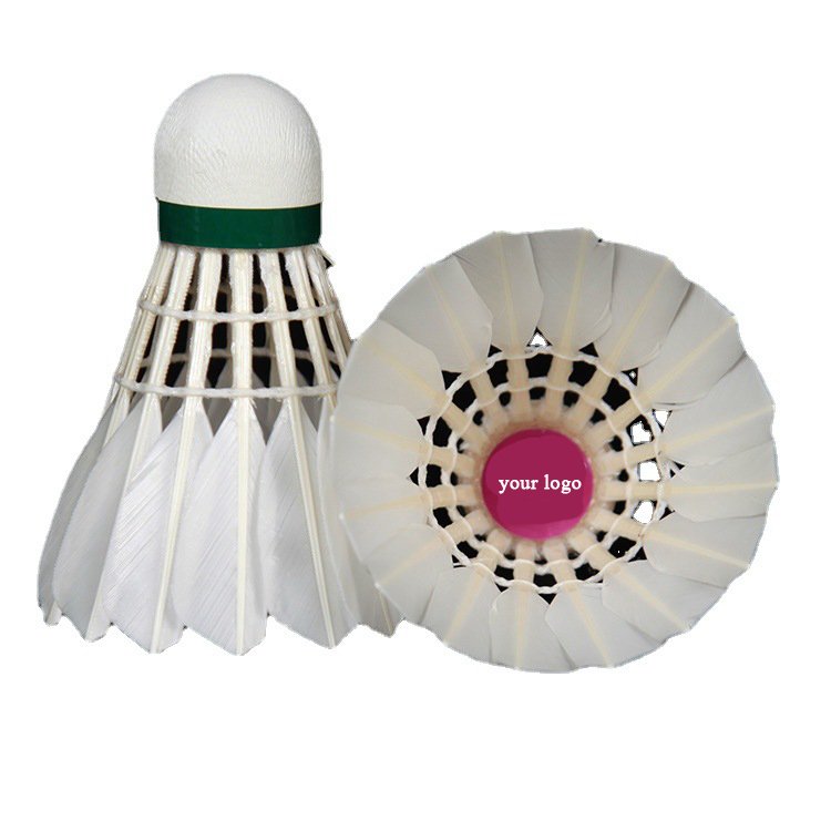 Custom Logo Goose Feather Club Training Shuttlecock Badminton For Competition