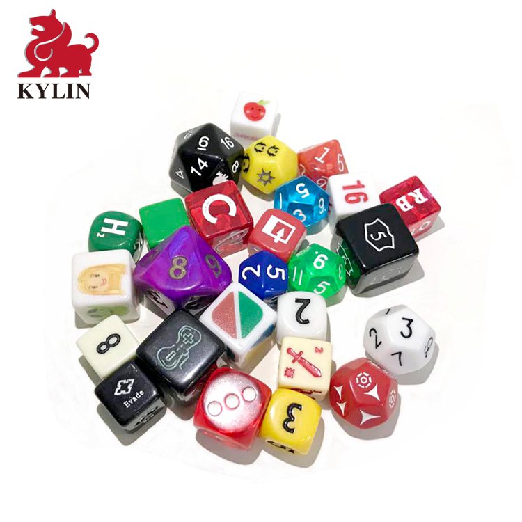 Plastic Dice D6 Sided Number Dice for D&D RPG MTG Board Game Toy DIY