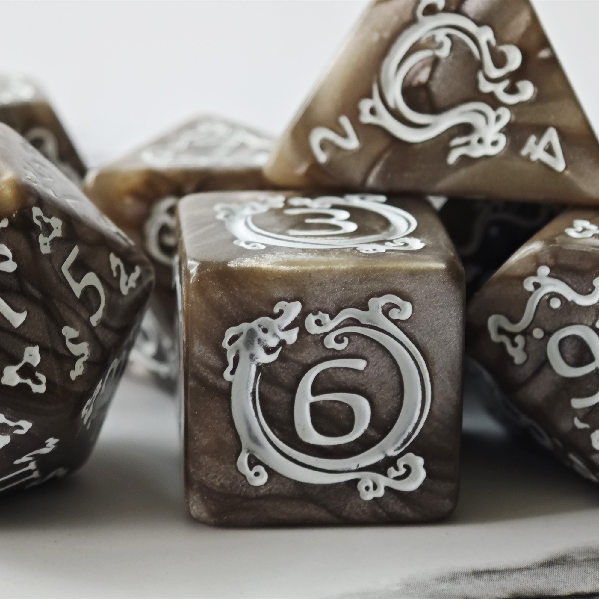 MINI PLANET DND Dice Set Polyhedral Dungeons and Dragons Acrylic Colored Dice Set For TRPG Wholesale Acrylic Plastic Dice