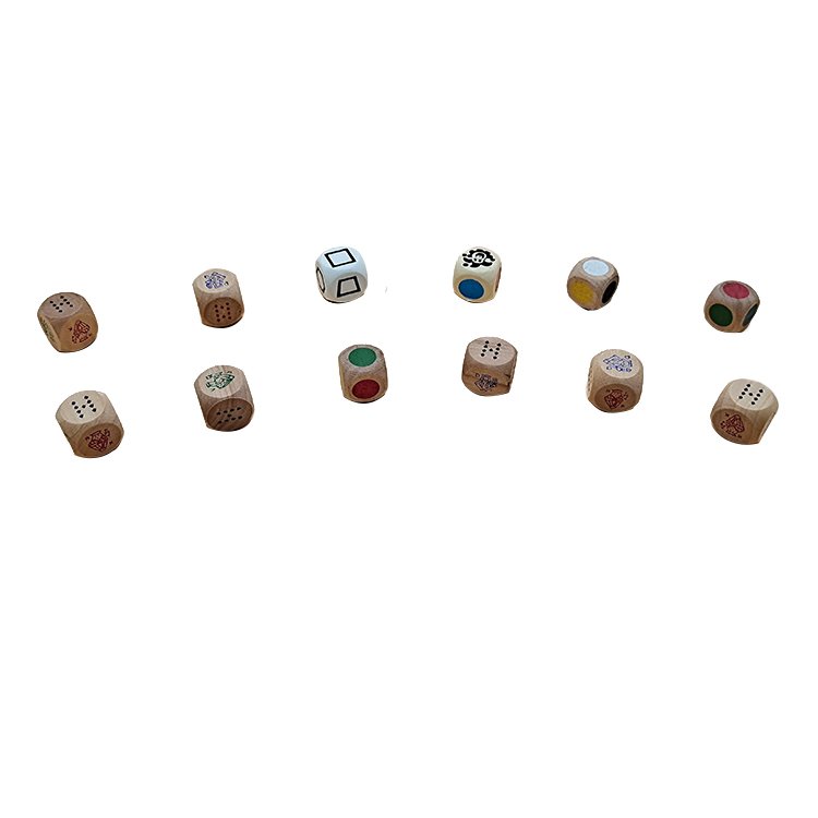 Custom White Dot Mini Polyhedral Small Dice Toys Casino Art Picture Board Game Custom Dice