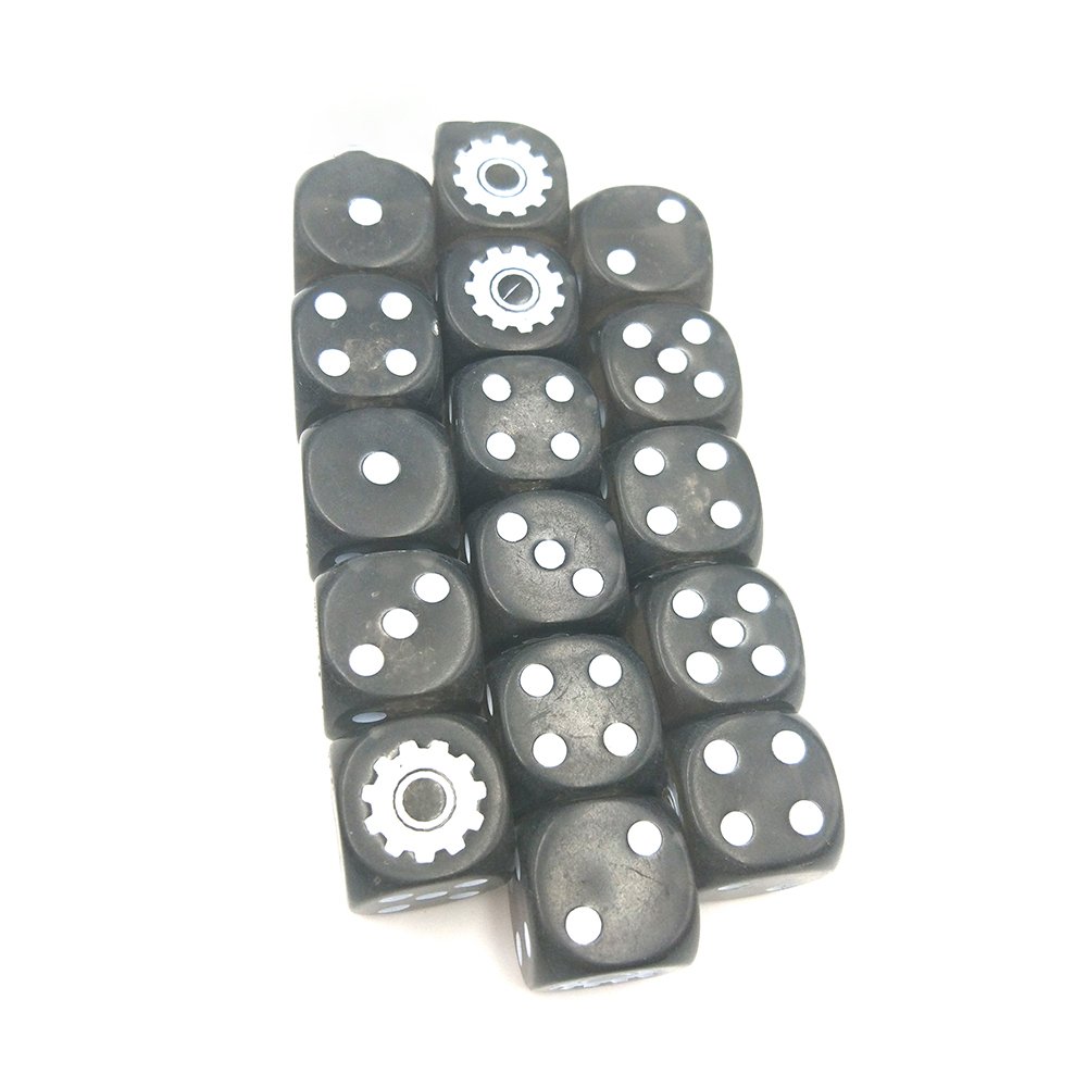 Wholesale Custom Colored Dot D6 Dice Straight Square Corners 10mm 16mm Custom Black White Dice