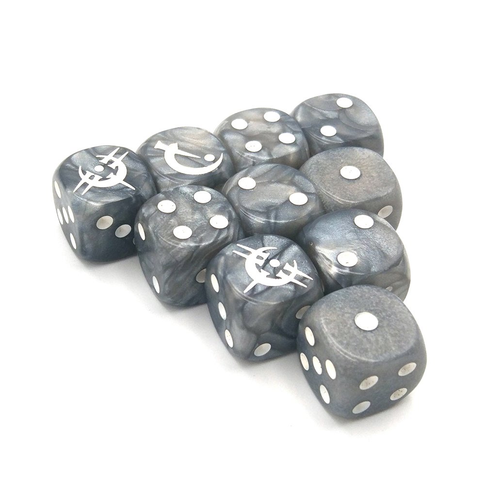 Wholesale Custom Colored Dot D6 Dice Straight Square Corners 10mm 16mm Custom Black White Dice