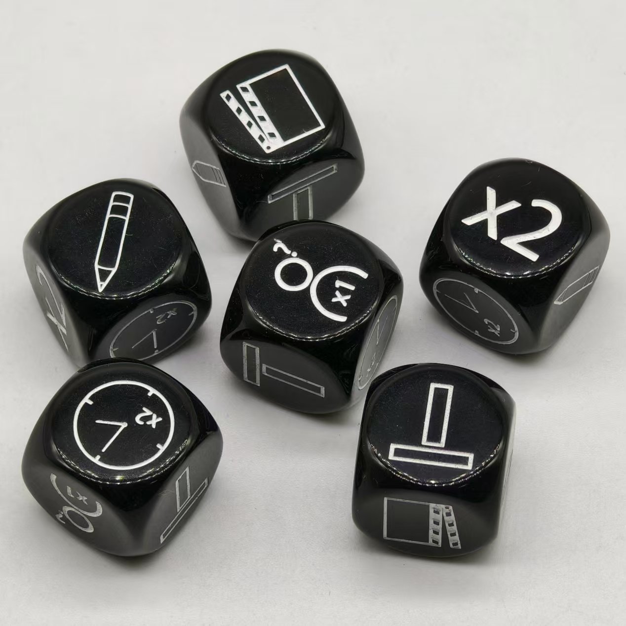 classic adult table games essential accessory acrylic resin plastic dice personalized luxury polyhedral multi size dice set