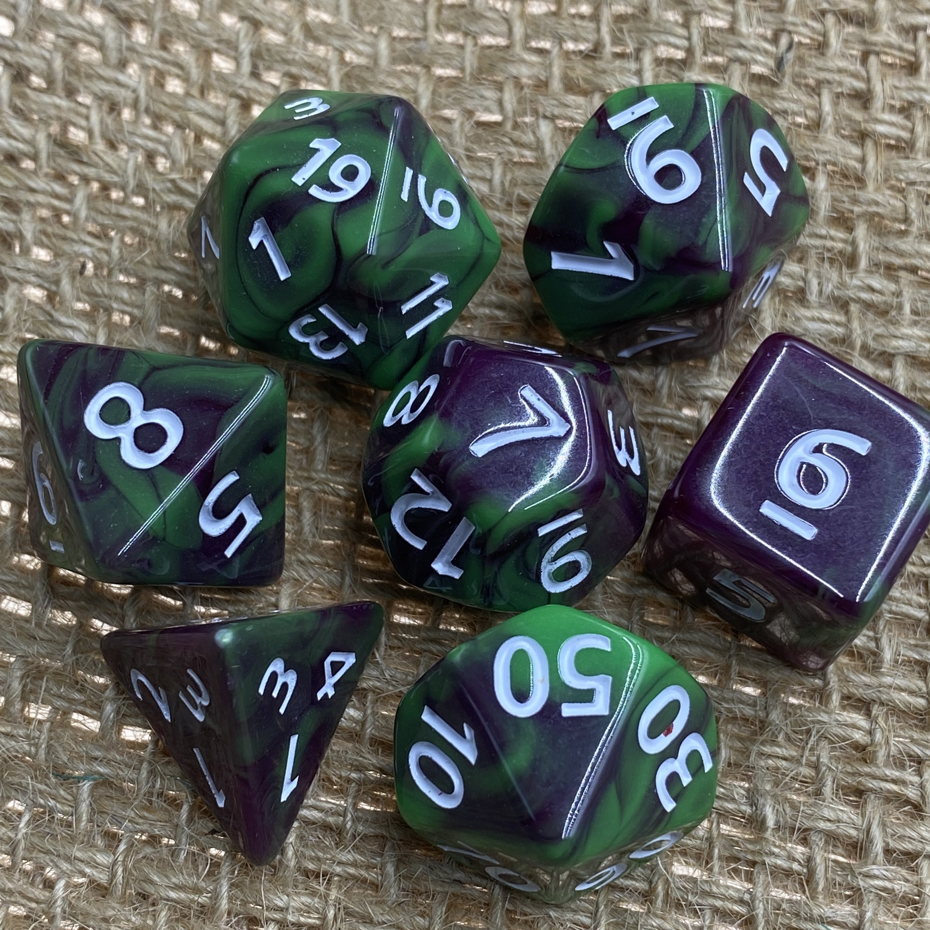 Wholesale custom acrylic square dice custom dnd dice set polyhedral RPG dice