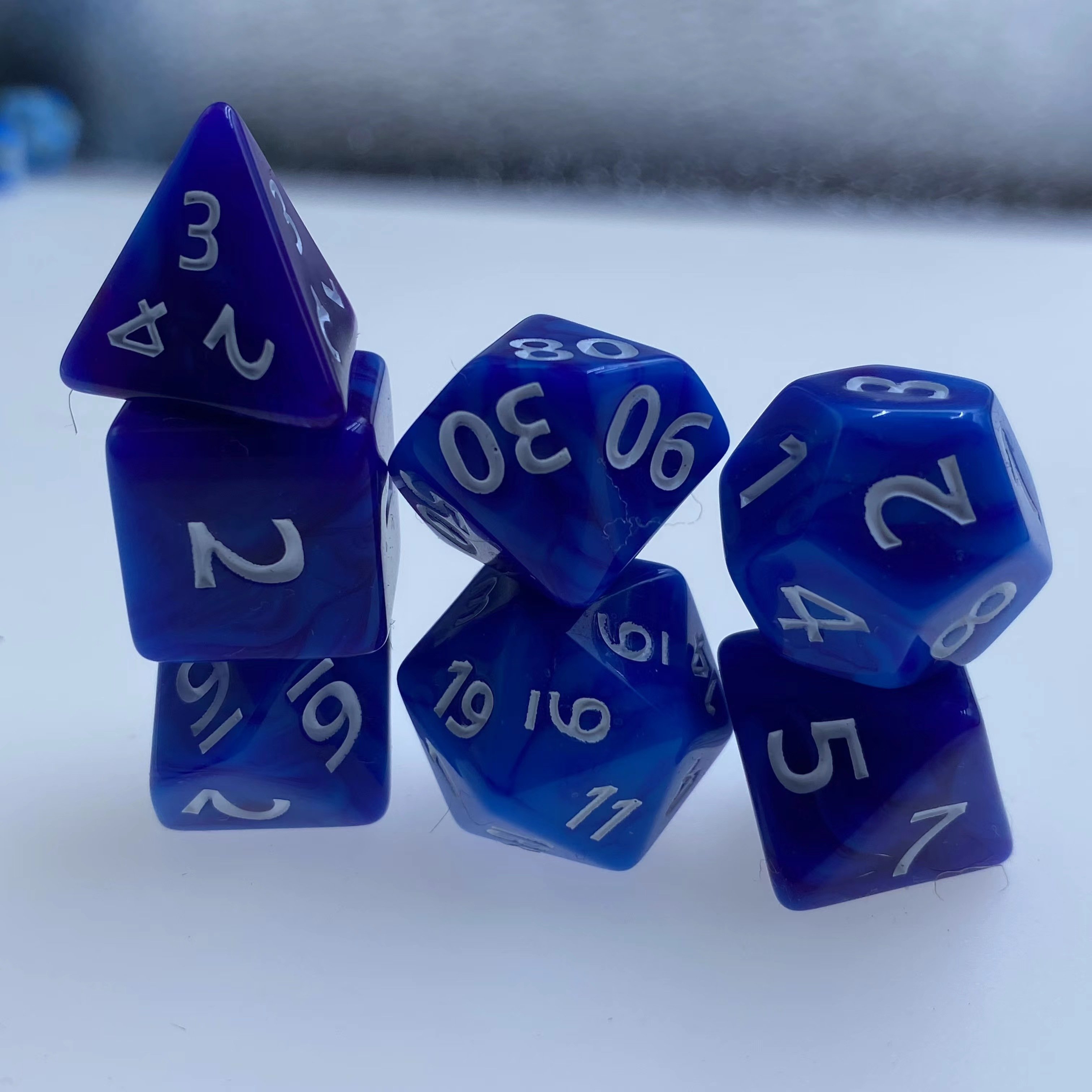 Wholesale custom acrylic square dice custom dnd dice set polyhedral RPG dice