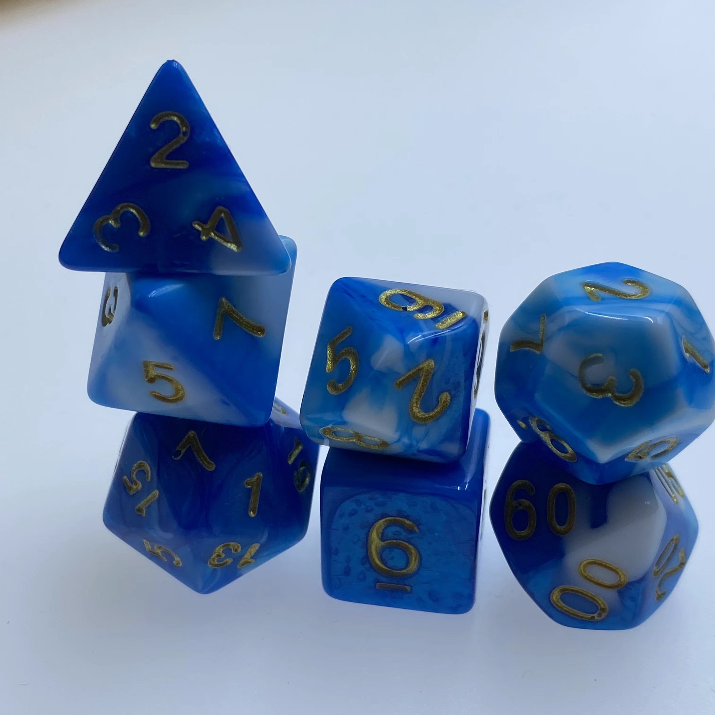 Wholesale custom acrylic square dice custom dnd dice set polyhedral RPG dice