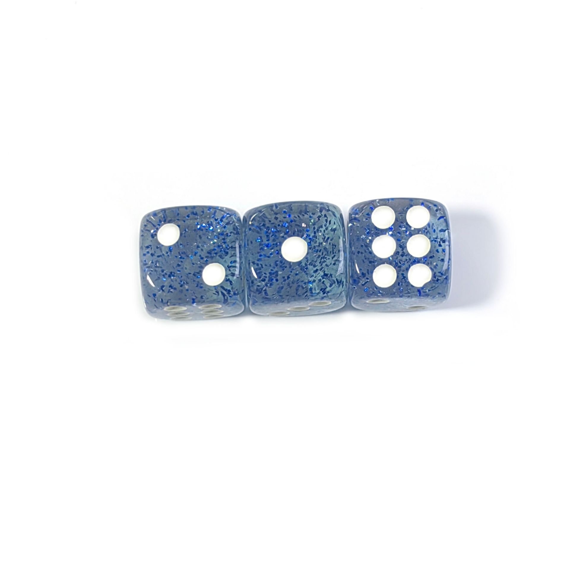 high quality customized acrylic rounder D6 color clear crystal glitter 12mm dice