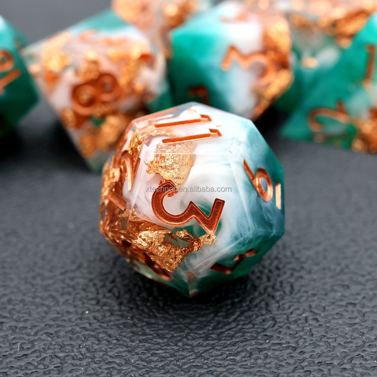 RPG Role Playing Table Game Resin DND Dice Set Board Games Polyhedral Sharp Edge Dice 7 Pieces Full Set-N27