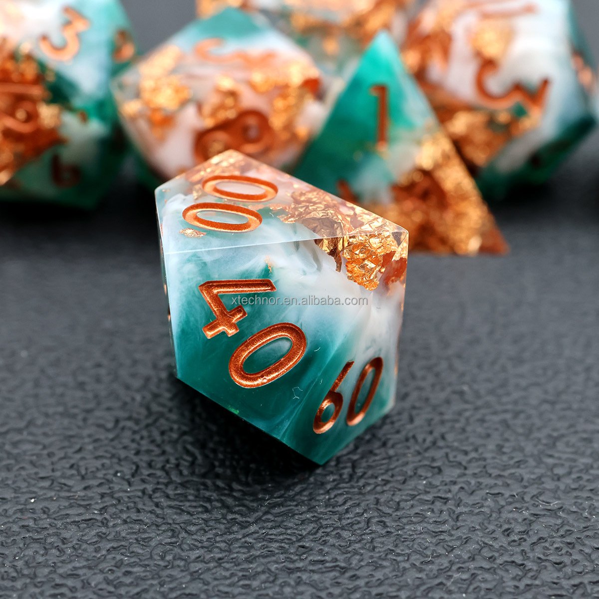 RPG Role Playing Table Game Resin DND Dice Set Board Games Polyhedral Sharp Edge Dice 7 Pieces Full Set-N27
