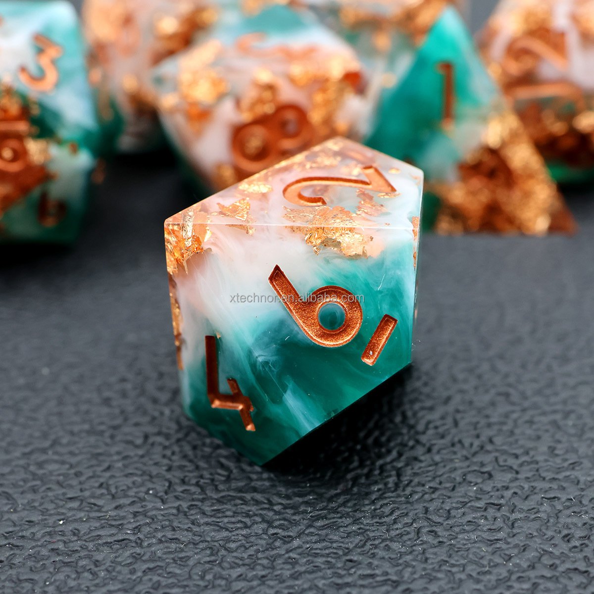RPG Role Playing Table Game Resin DND Dice Set Board Games Polyhedral Sharp Edge Dice 7 Pieces Full Set-N27