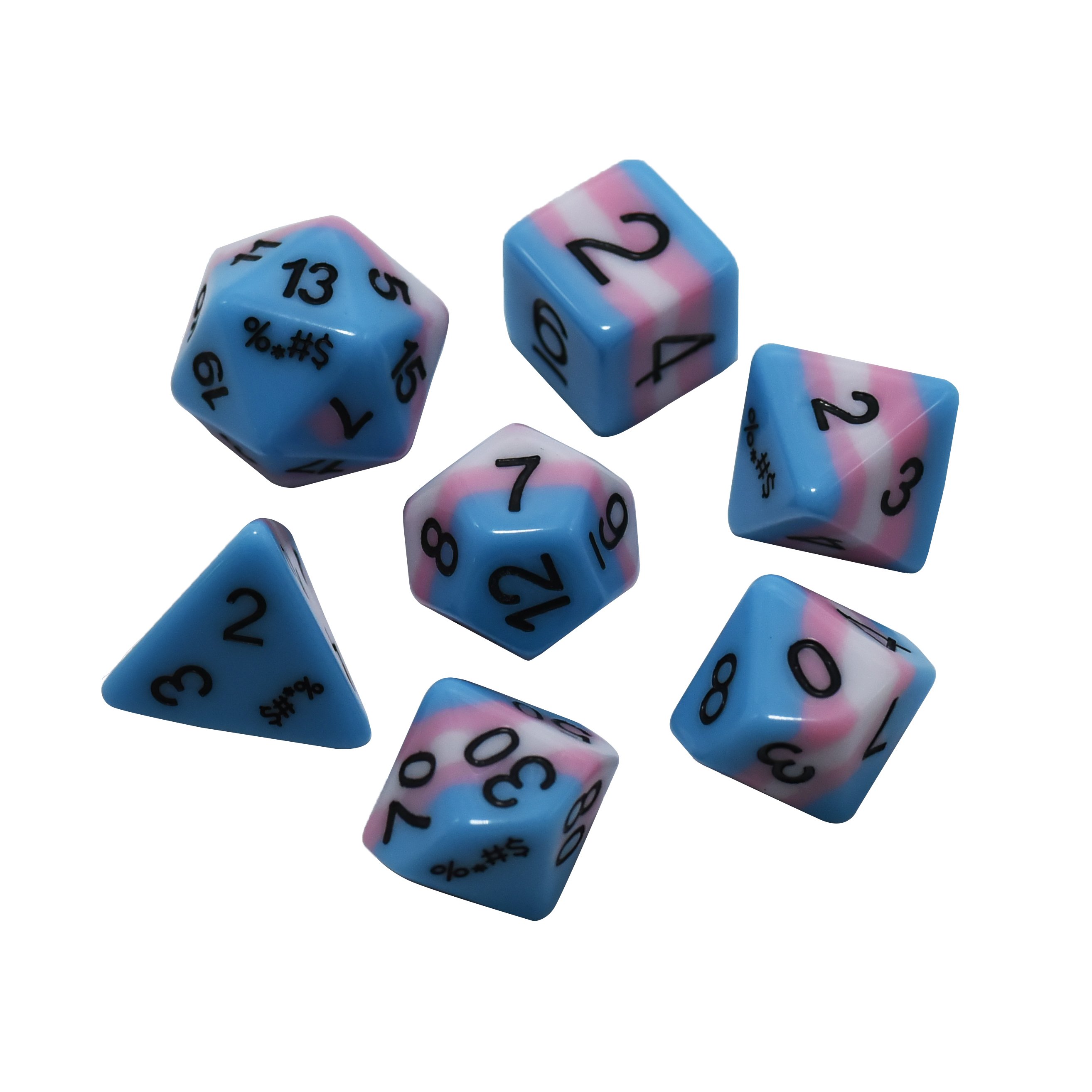 Low Moq D&D Rpg Role Playing Game Dice Solid Layer Rainbow Polyhedral Dragon And Dungeon Dice
