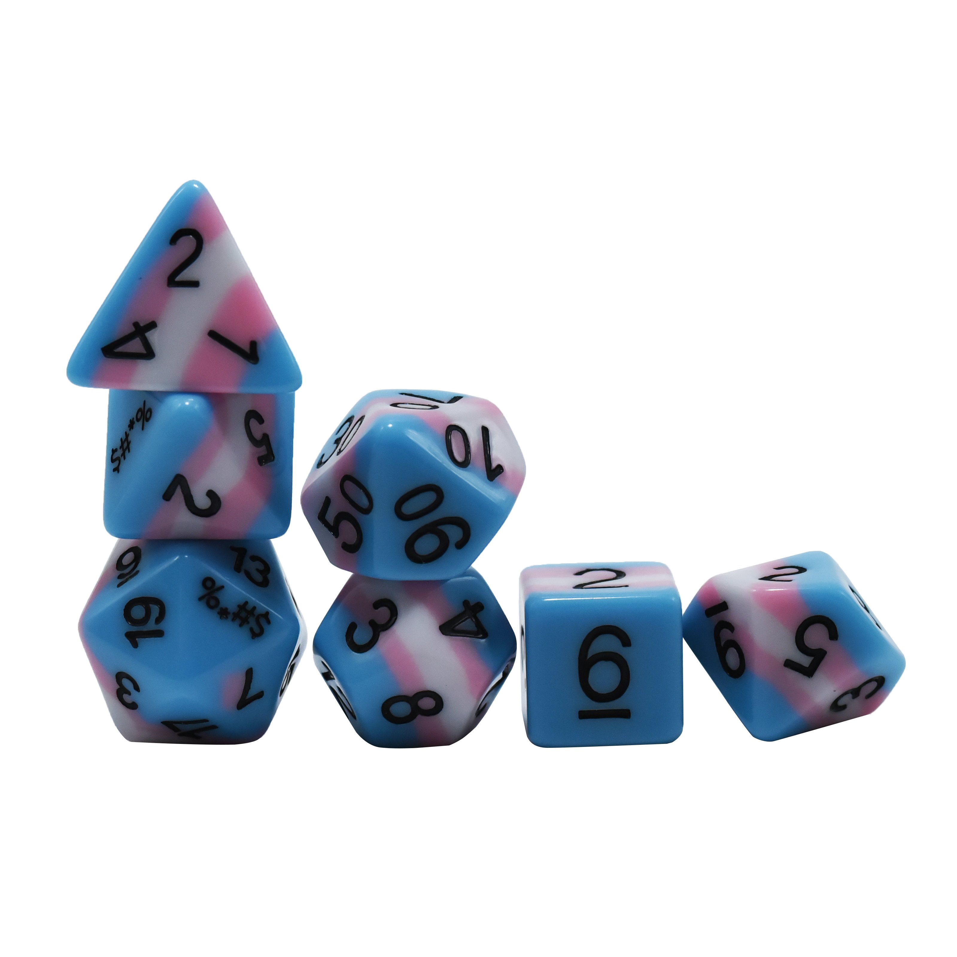 Low Moq D&D Rpg Role Playing Game Dice Solid Layer Rainbow Polyhedral Dragon And Dungeon Dice