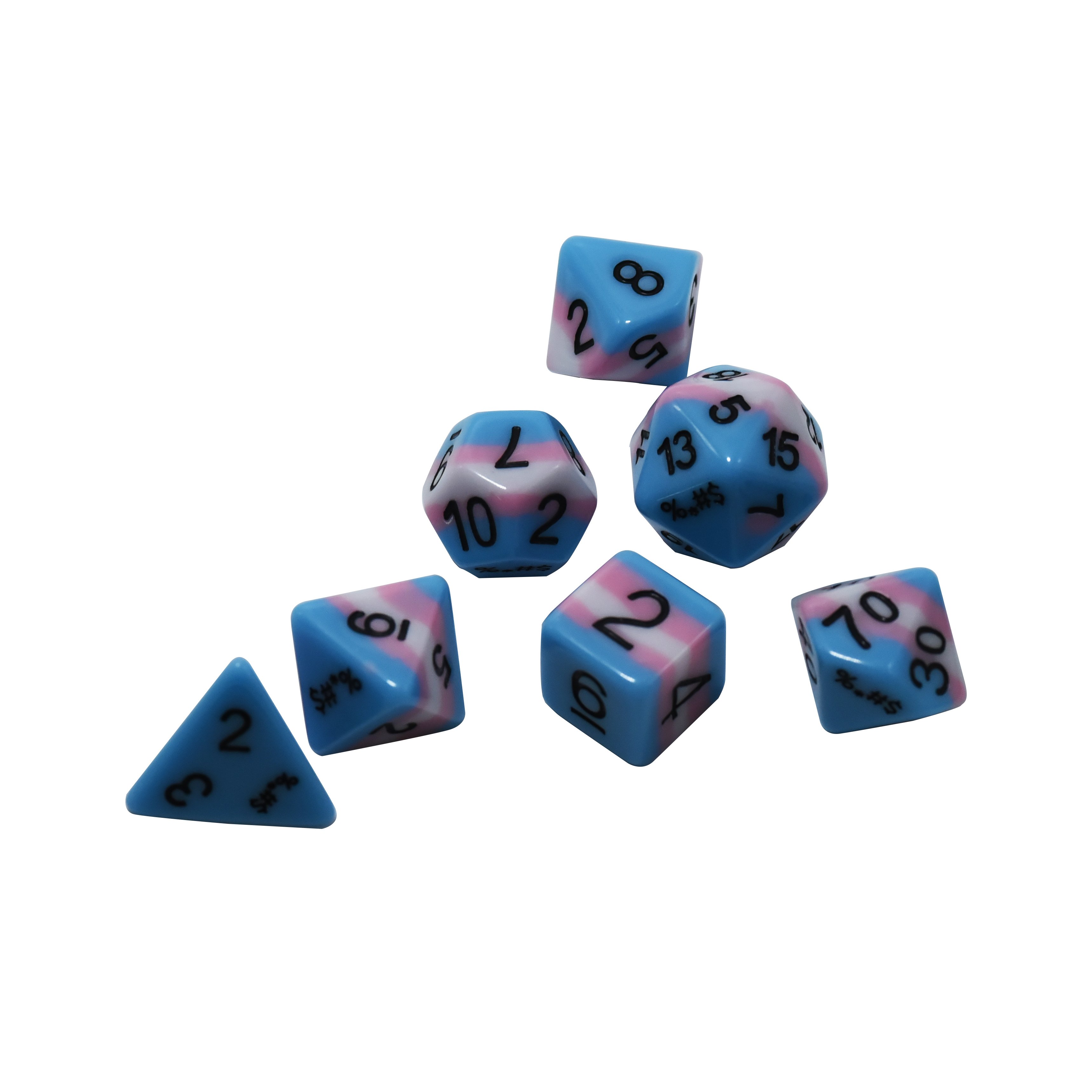 Low Moq D&D Rpg Role Playing Game Dice Solid Layer Rainbow Polyhedral Dragon And Dungeon Dice