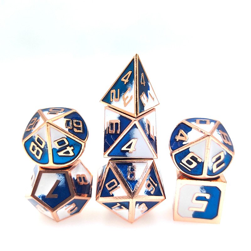 Hot product Personalized custom metal dice set polyhedron Number Game custom dice d20