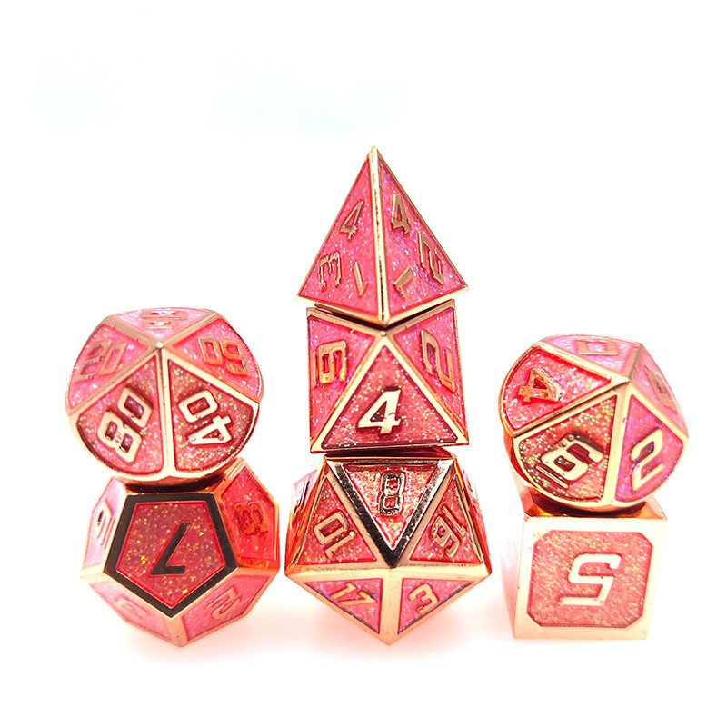 Hot product Personalized custom metal dice set polyhedron Number Game custom dice d20