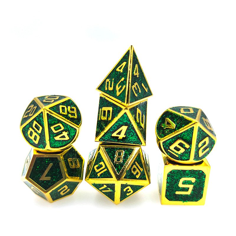 Hot product Personalized custom metal dice set polyhedron Number Game custom dice d20