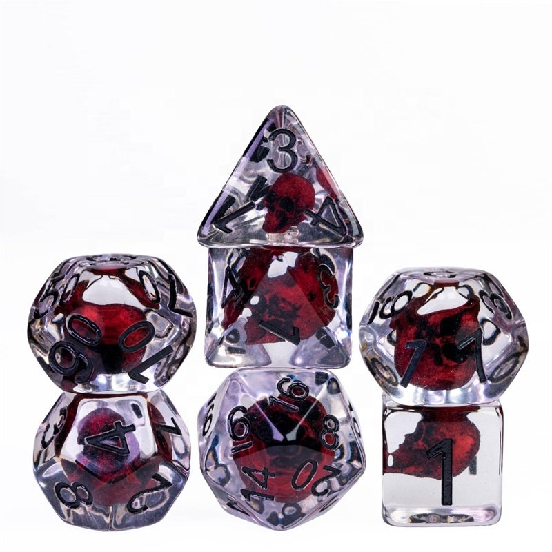 UDIXI Custom New Skull Head Resin Polyhedral Dice dungeons and dragons dnd rpg Board Game dice set