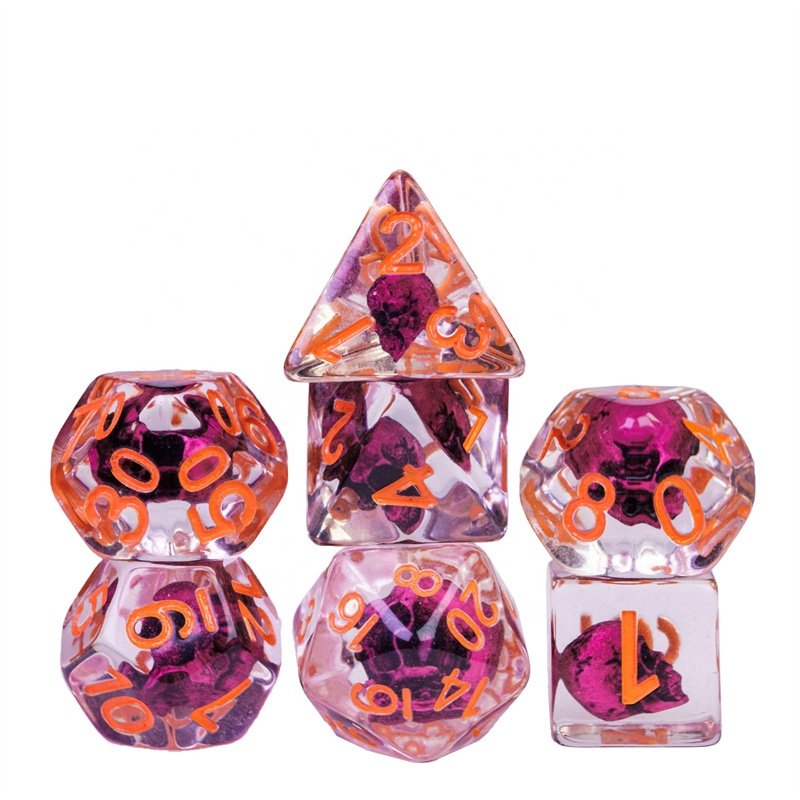 UDIXI Custom New Skull Head Resin Polyhedral Dice dungeons and dragons dnd rpg Board Game dice set