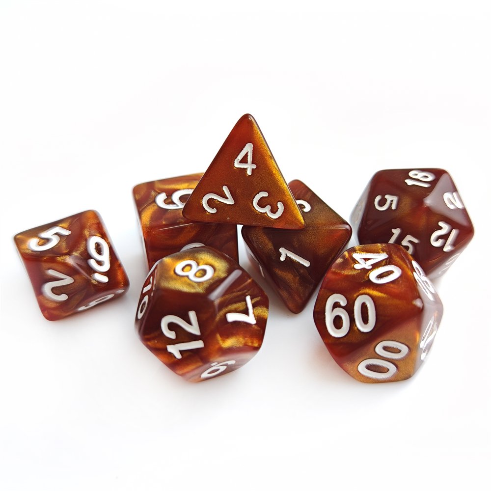 DND Dice Set 7pcs Polyhedral Game Dice for Dungeons and Dragons RPG Table Game Acrylic Roll Playing Game Dice