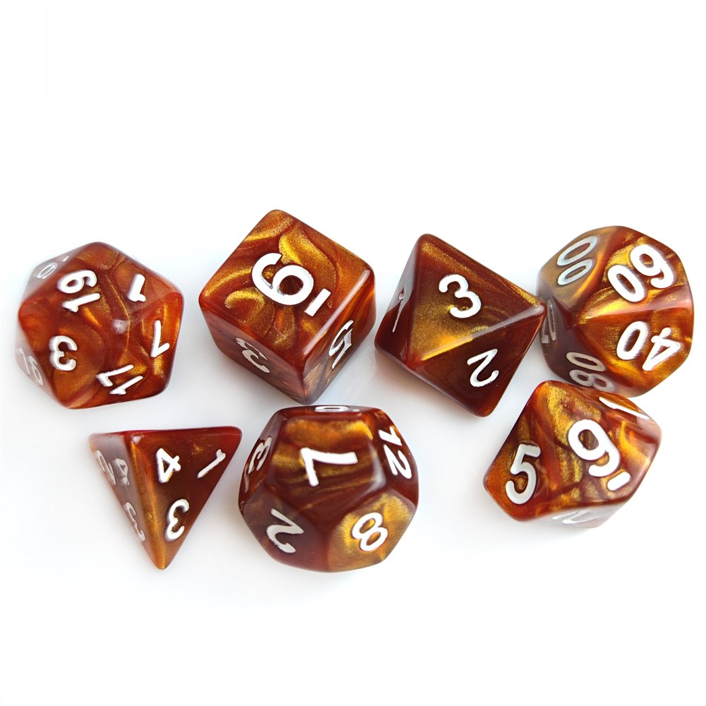 DND Dice Set 7pcs Polyhedral Game Dice for Dungeons and Dragons RPG Table Game Acrylic Roll Playing Game Dice