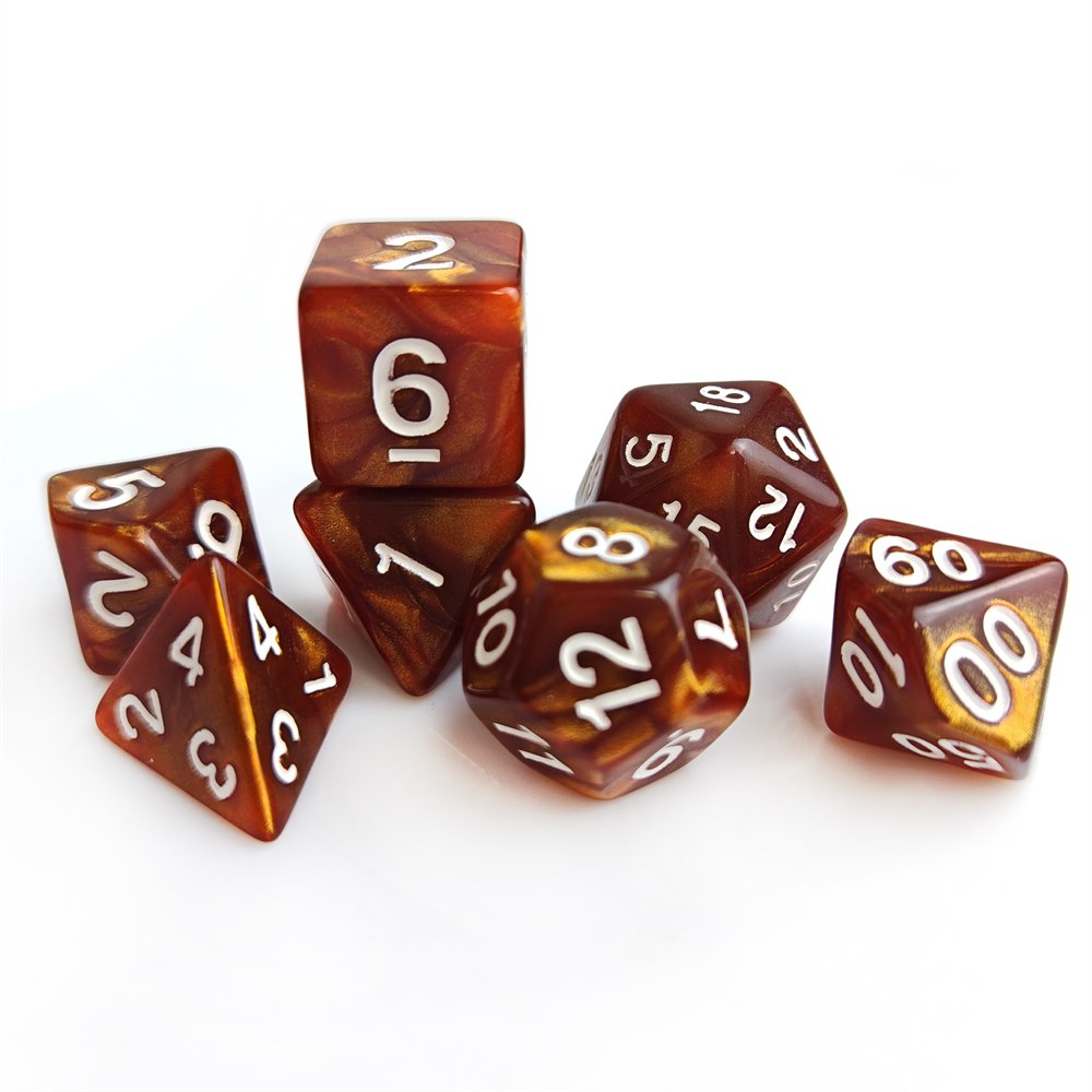 DND Dice Set 7pcs Polyhedral Game Dice for Dungeons and Dragons RPG Table Game Acrylic Roll Playing Game Dice