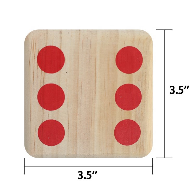 Wooden Dice Outdoor Game Set Customized Solid Wood For Children With Crate Scoreboard