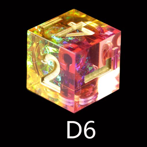 Environmentally friendly epoxy Resin crystal 6 sided dice 16mm for party for DND DICE