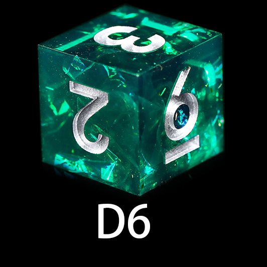 Environmentally friendly epoxy Resin crystal 6 sided dice 16mm for party for DND DICE