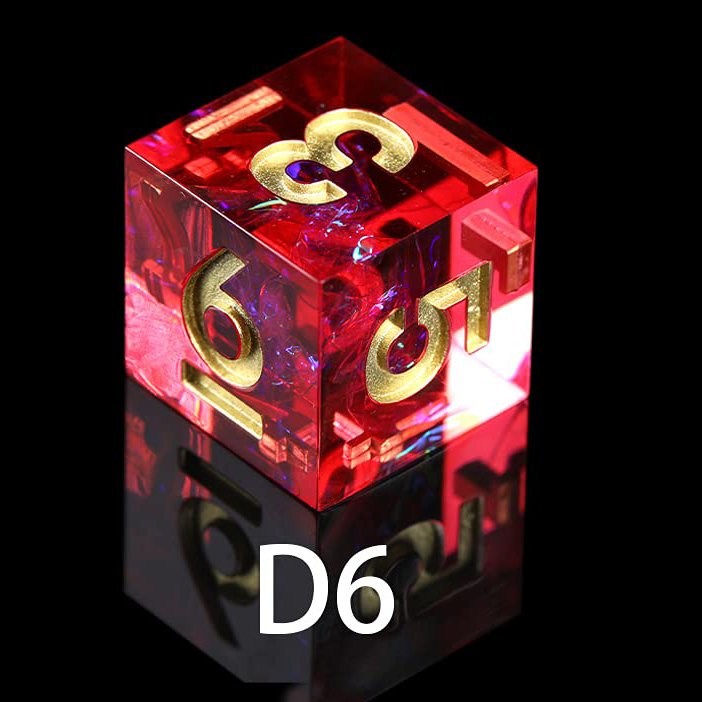 Environmentally friendly epoxy Resin crystal 6 sided dice 16mm for party for DND DICE