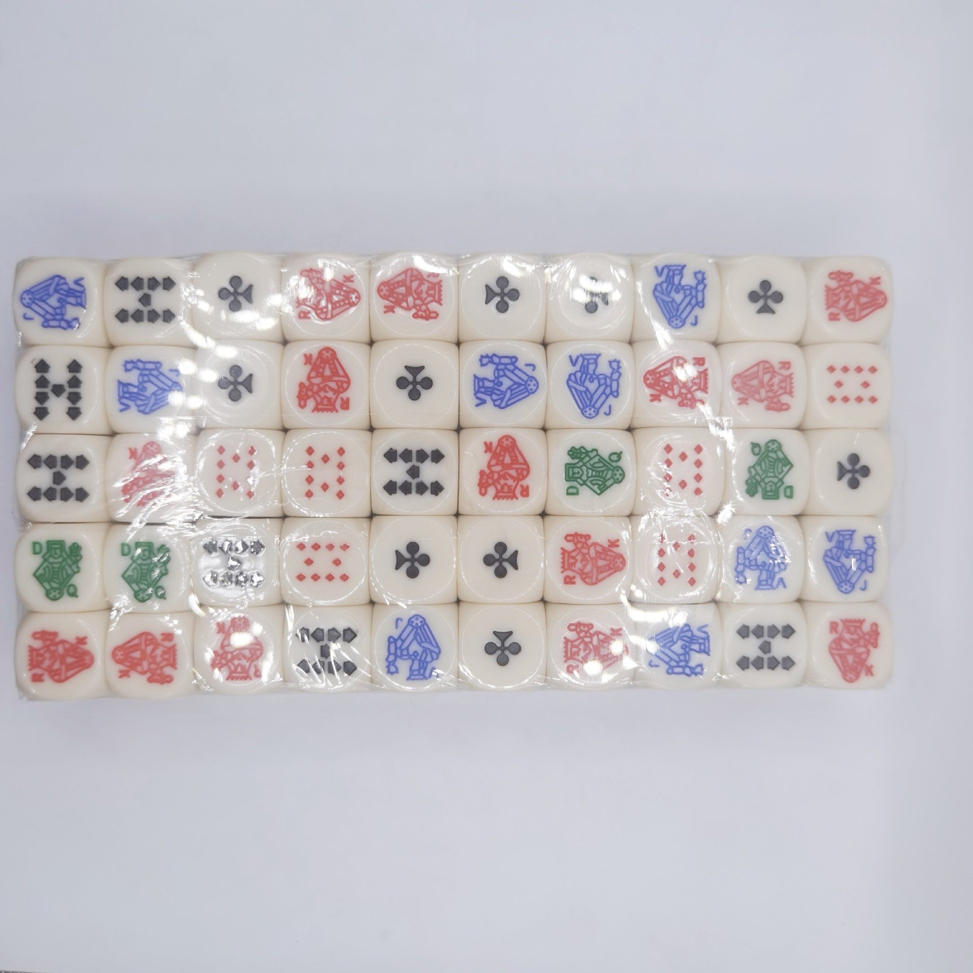 Wholesale 16mm Custom Acrylic Poker Dice Set White Ivory 6-sided Round Dice With Custom Logo For Game Poker Hot Sale Bulk Dice