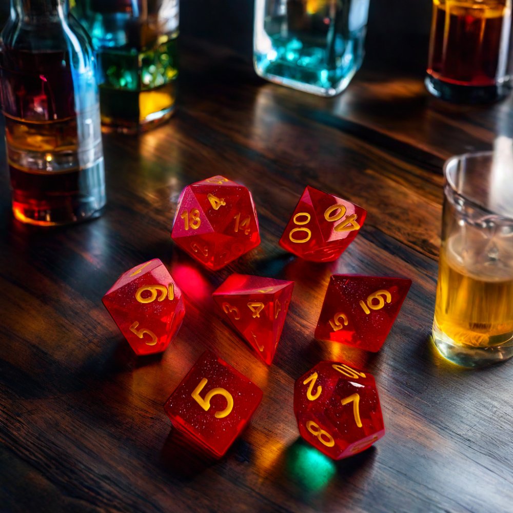 Custom Logo 16Mm And Custom Size Colorful Transparent Polyhedral Resin Dice For Dungeons And Dragons