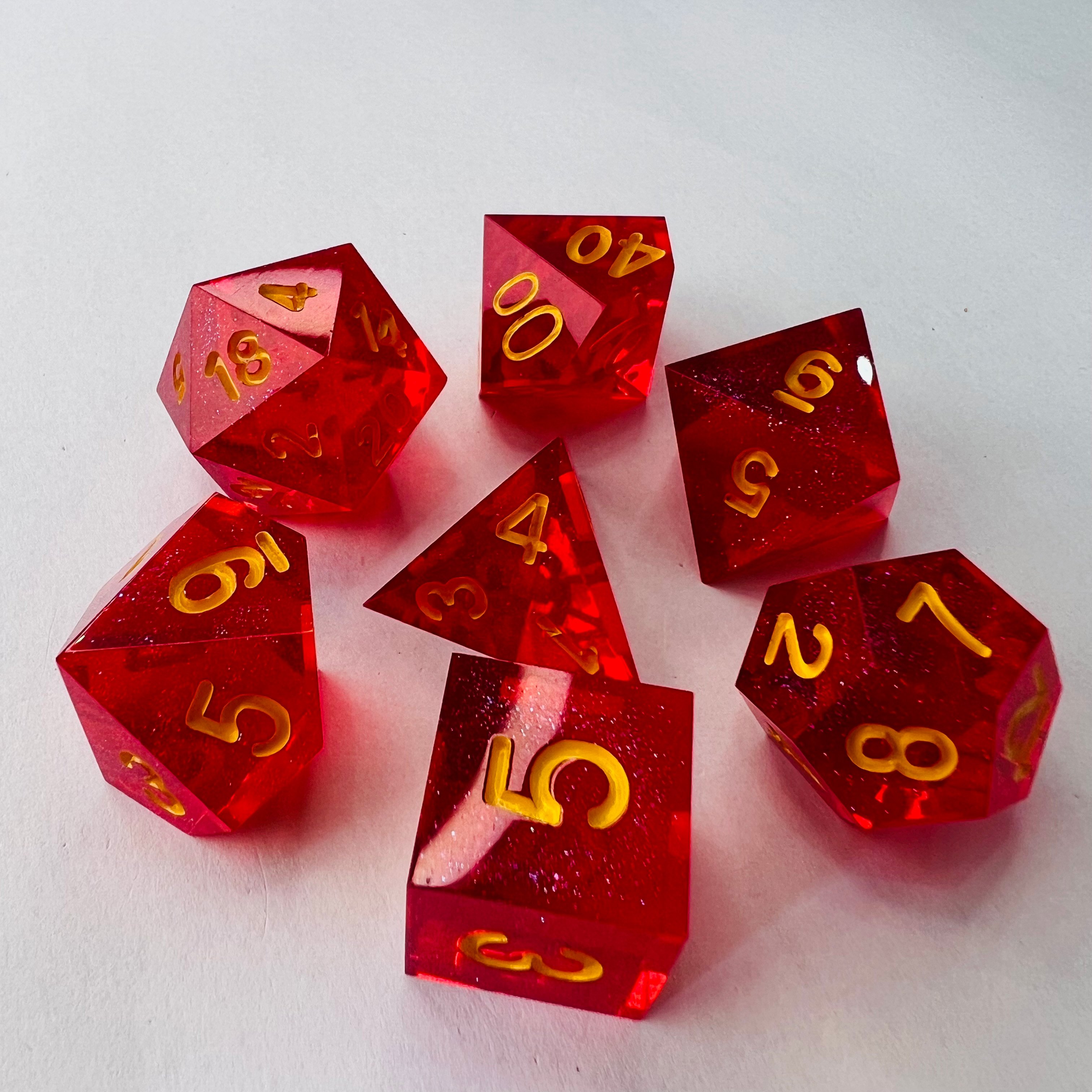 Custom Logo 16Mm And Custom Size Colorful Transparent Polyhedral Resin Dice For Dungeons And Dragons