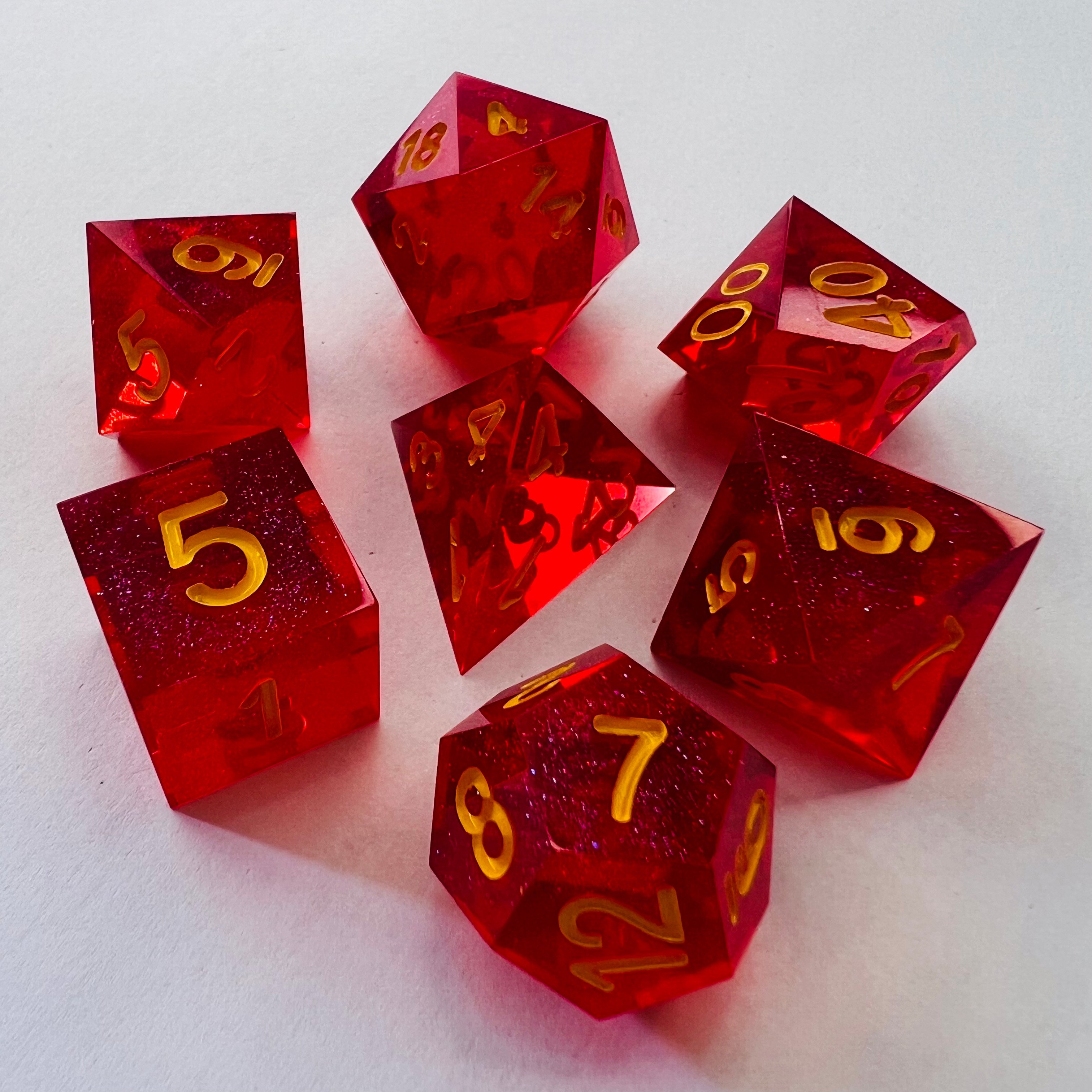 Custom Logo 16Mm And Custom Size Colorful Transparent Polyhedral Resin Dice For Dungeons And Dragons