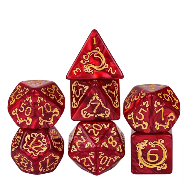 2024 Sunrise Dice Manufacturers Dungeons & Dragon Dice Set Wholesale Plastic DND Acrylic Dice