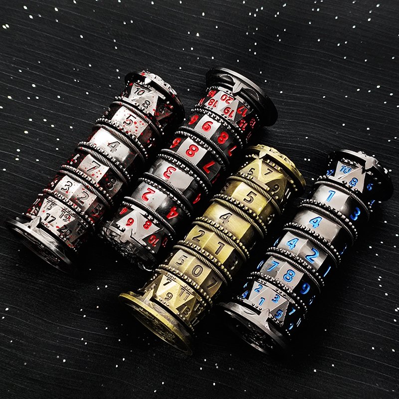 Metal Polyhedral Rotating Gear Mechanical Dice DND Tabletop Board Dungeons & Dragons Game Accessory Holiday Gift Metal Dice