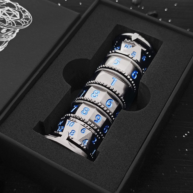 Metal Polyhedral Rotating Gear Mechanical Dice DND Tabletop Board Dungeons & Dragons Game Accessory Holiday Gift Metal Dice