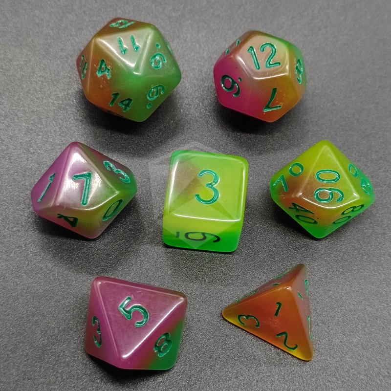 Polyhedral Dice Dungeons And Dragons Acrylic Dice Set 16mm Custom Dnd Polyhedral Acrylic Dices