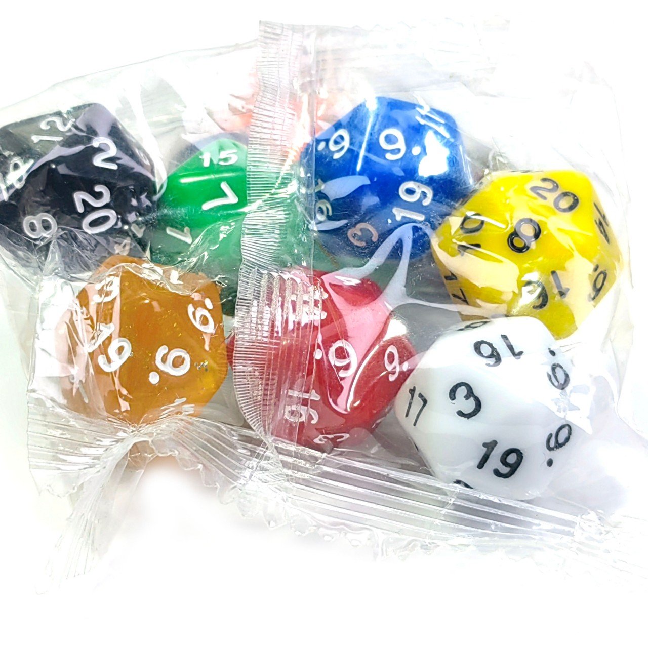 Wholesale Dice Accessories bulk 20-sided acrylic polyhedral dice d20 Acrylic Custom Dice for Board Game