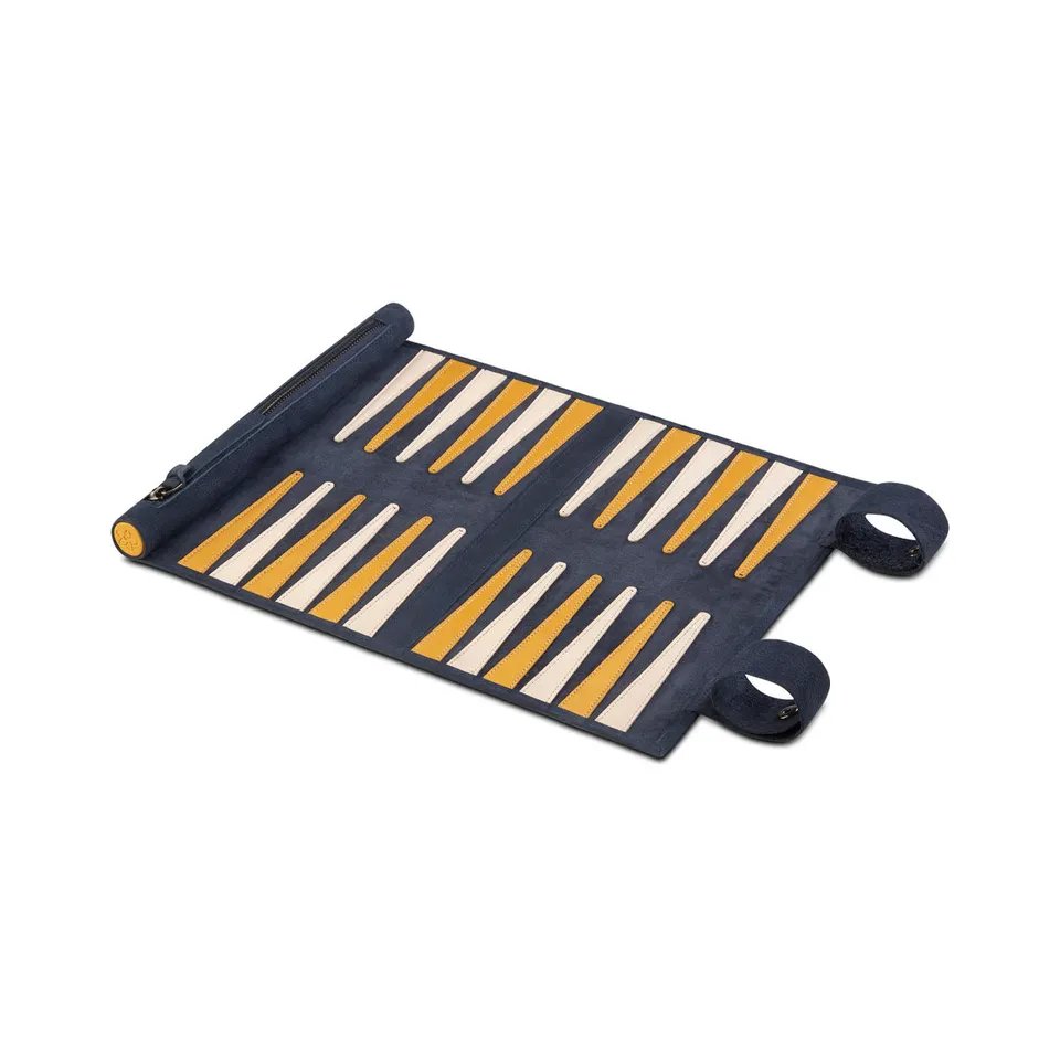 Factory Custom Backgammon Leather Wood Acrylic Table Board Game Chess Dice Piece Set Travel Roll Up Backgammon Luxury Backgammon