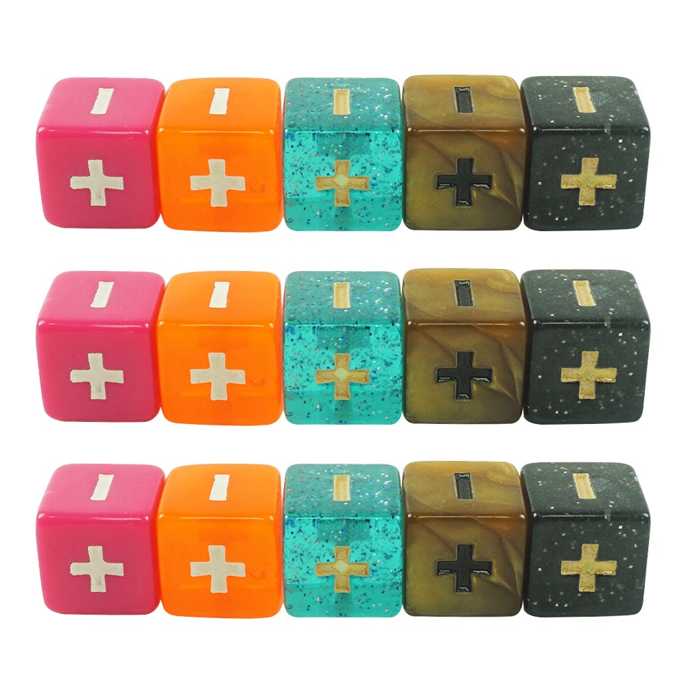 Customized 16mm Square Colored Acrylic Dice Wholesale Engraved Symbols Game Dice Set