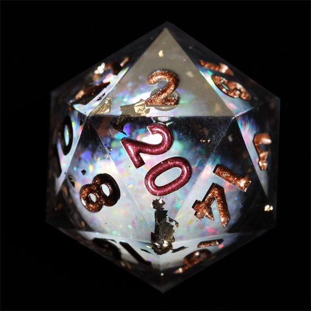 Mini Planet Custom handmade Resin Dragon and Dungeon DND Dice Set Polyhedral Board Game RPG Sharp Edges Handmade Dice