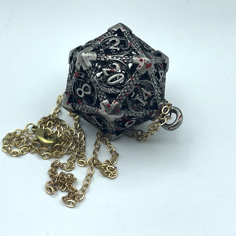 New hollow metal dice polyhedron Dnd Dungeons & Dragons custom table game dice can be customized