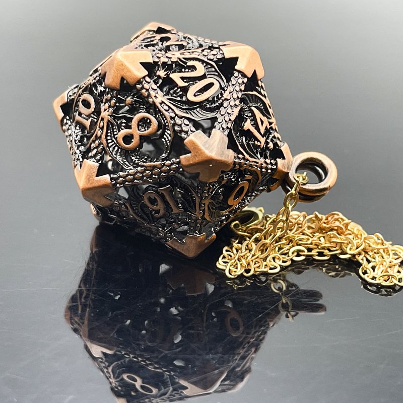 New hollow metal dice polyhedron Dnd Dungeons & Dragons custom table game dice can be customized