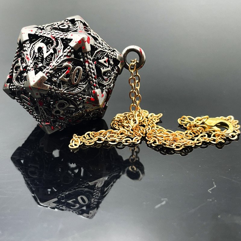 New hollow metal dice polyhedron Dnd Dungeons & Dragons custom table game dice can be customized