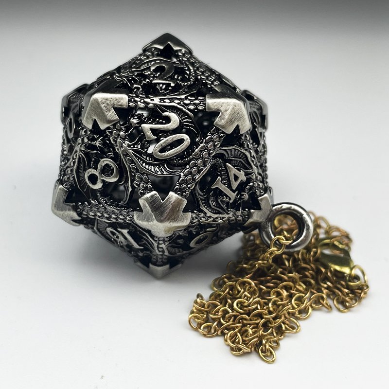 New hollow metal dice polyhedron Dnd Dungeons & Dragons custom table game dice can be customized