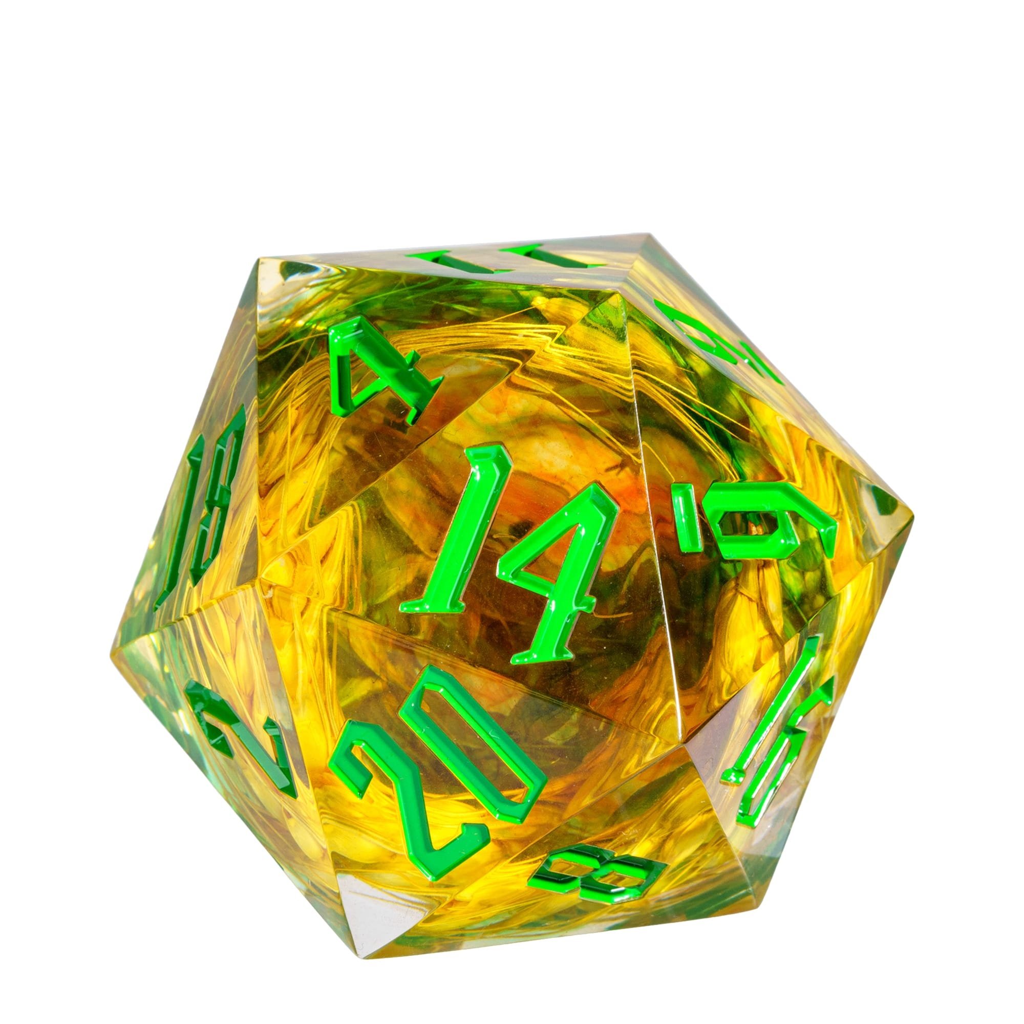 Udixi Polyhedral Custom Logo RPG dungeons and dragons resin sharp edge Handmade Ear of Wheat 55mm D20